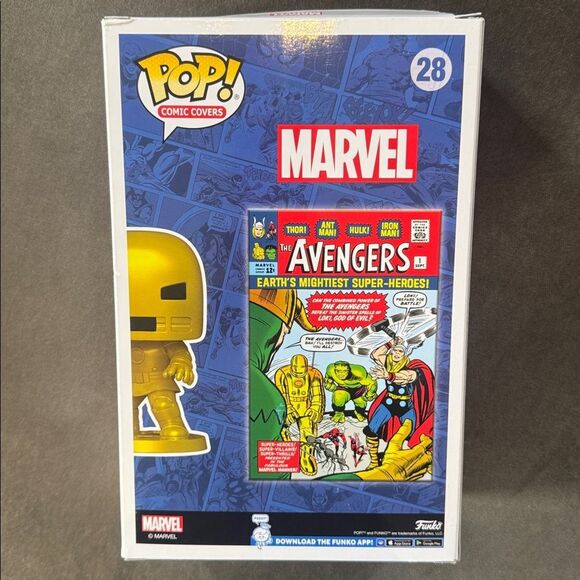Funko Pop! Comic Covers Marvel Iron Man Gold Helmet Vinyl Collectible in Case - Picture 3 of 10